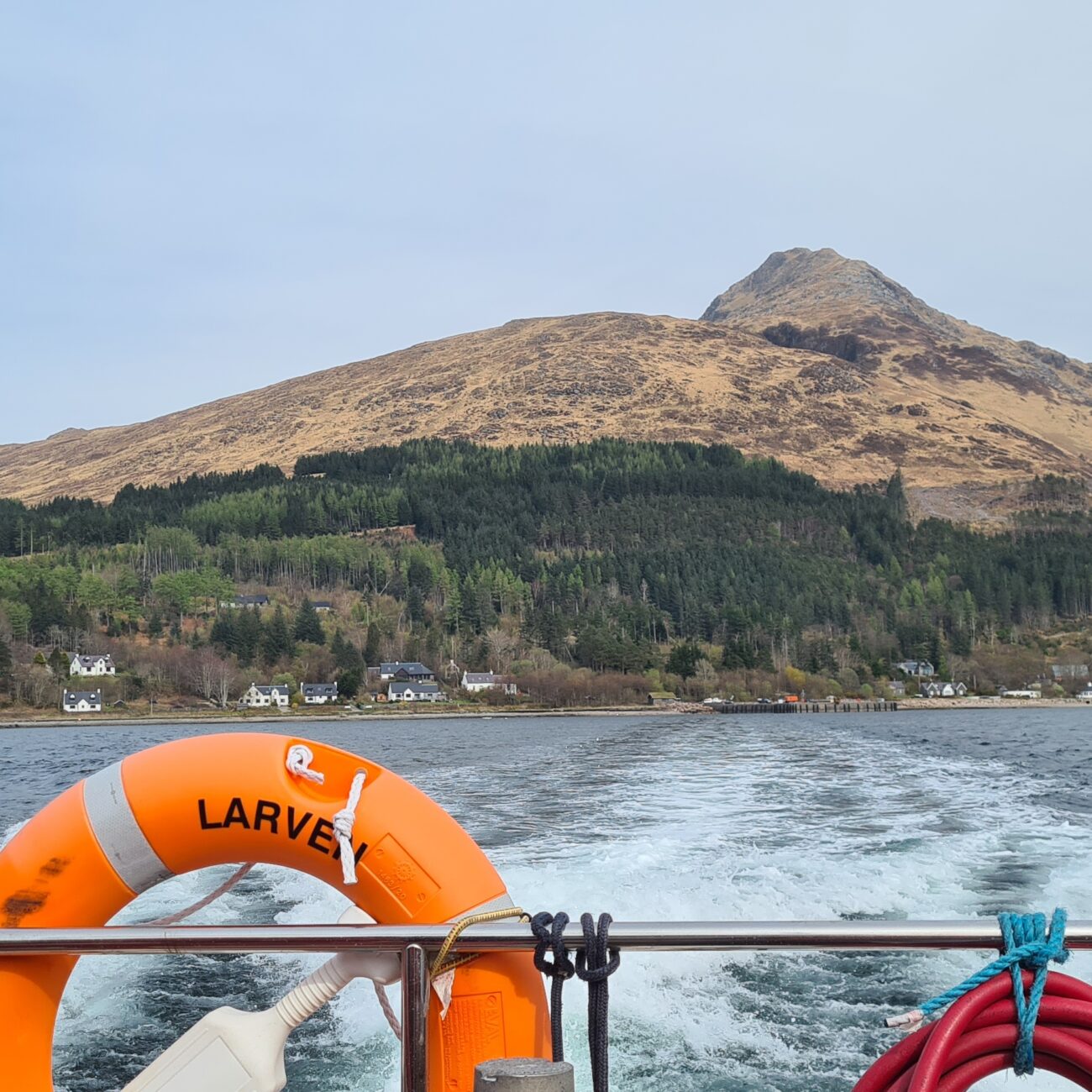 Photo of Knoydart from ferry